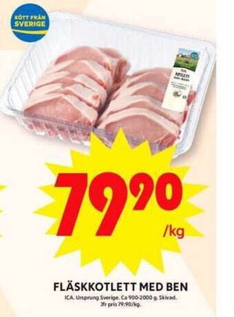 FLÄSKKOTLETT MED BEN