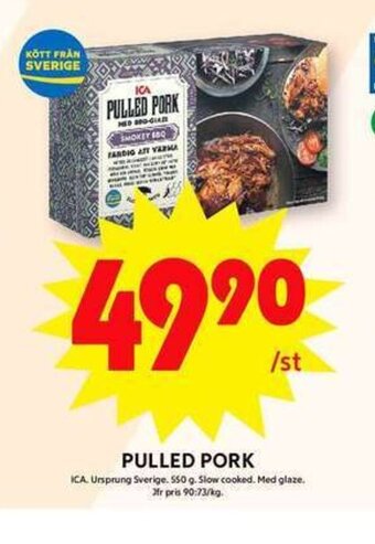 ICA Maxi PULLED PORK erbjuda