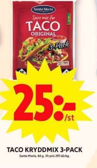 ICA Maxi TACO KRYDDMIX 3-PACK erbjuda