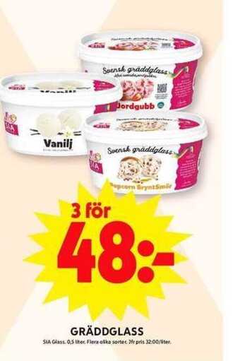 ICA Maxi GRÄDDGLASS erbjuda