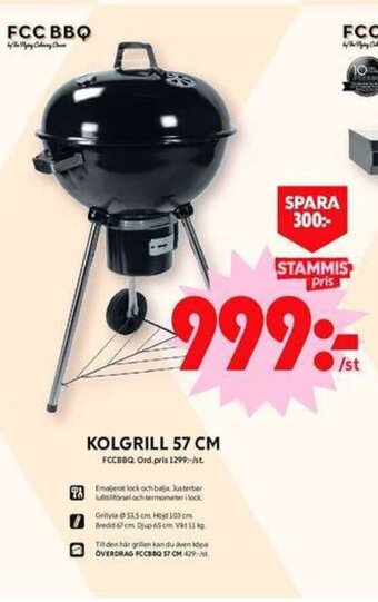 ICA Maxi KOLGRILL 57 CM erbjuda