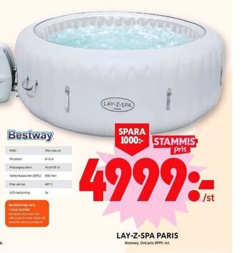 ICA Maxi LAY-Z-SPA PARIS Bestway erbjuda