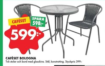 ÖoB CAFÉSET BOLOGNA erbjuda