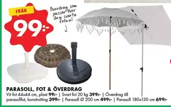 ÖoB PARASOLL, FOT & ÖVERDRAG erbjuda