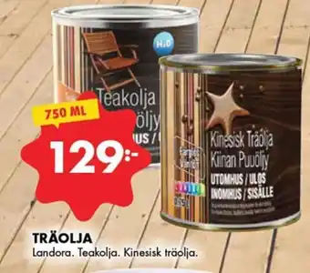 ÖoB TRÄOLJA Landora. Teakolja. Kinesisk träolja. erbjuda