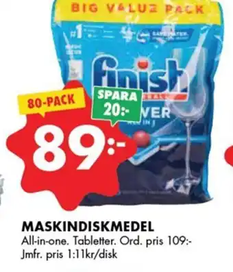 ÖoB MASKINDISKMEDEL All-in-one. Tabletter. erbjuda