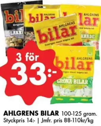 ÖoB AHLGRENS BILAR 100-125 gram. erbjuda
