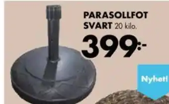 PARASOLLFOT SVART 20 kilo.