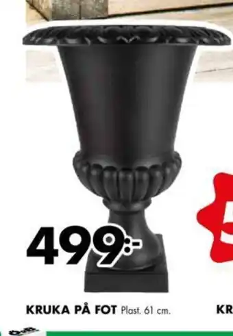 ÖoB KRUKA PÅ FOT Plast. 61 cm. erbjuda