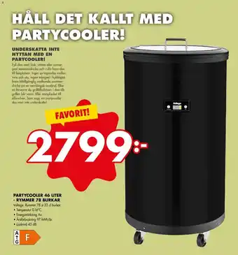 ÖoB PARTYCOOLER 46 LITER - RYMMER 78 BURKAR erbjuda