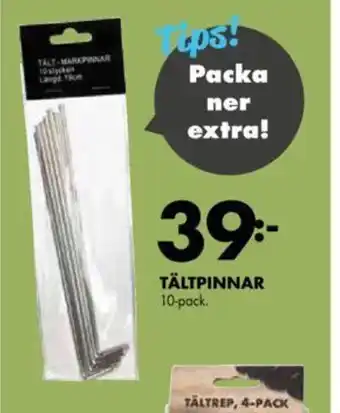 ÖoB TÄLTPINNAR 10-pack. erbjuda
