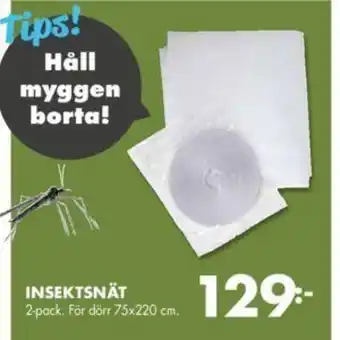 ÖoB INSEKTSNÄT 2-pack. För dörr 75x220 cm. erbjuda