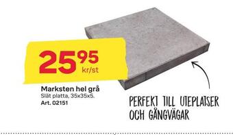 Marksten hel grå
