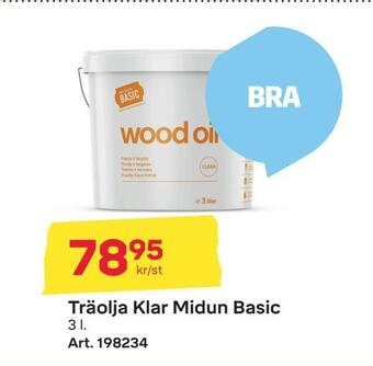 Byggmax Träolja klar midun basic erbjuda