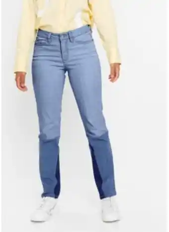 Bonprix Jeans med lapptäckslook, raka ben erbjuda