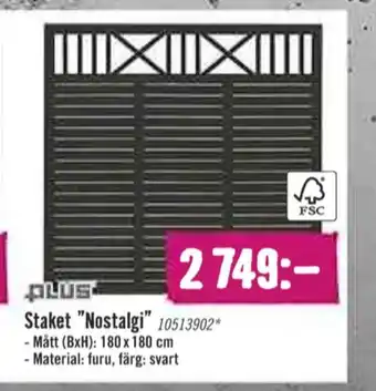 Hornbach Plus staket erbjuda