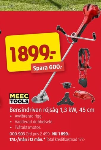 Jula Meec tools grästrimmer erbjuda