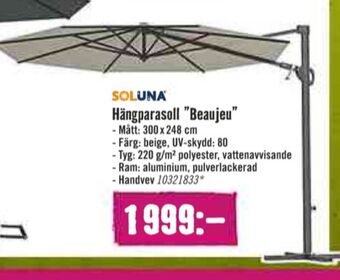 Hornbach Soluna parasoll erbjuda