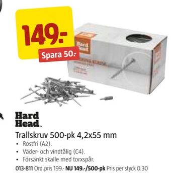 Jula Hard head trallskruv erbjuda