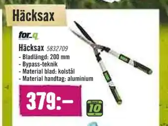 Hornbach For q häcksax erbjuda