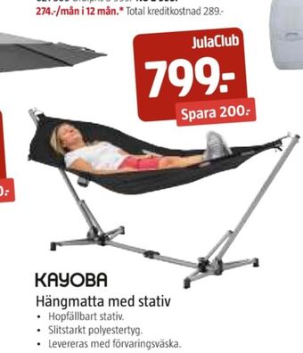 Jula Kayoba hängmatta erbjuda