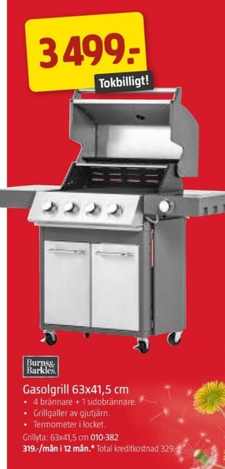 Jula Burns & barkles gasolgrill erbjuda