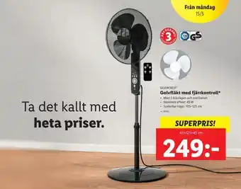 Lidl Golvfläkt med fjärrkontroll* erbjuda
