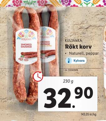 Lidl Rökt korv erbjuda