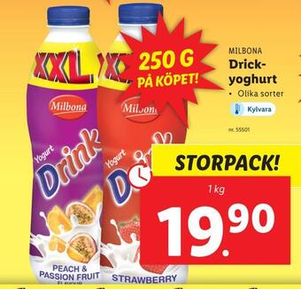 Lidl Drickyoghurt erbjuda