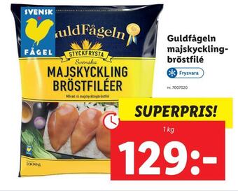 Lidl Guldfågeln majskycklingbröstfilé erbjuda
