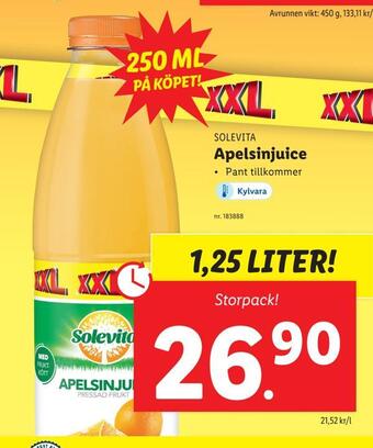 Lidl Apelsinjuice erbjuda