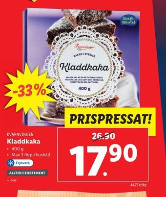 Lidl Kladdkaka erbjuda