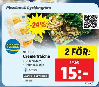 Lidl Crème fraiche erbjuda