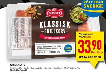 Willys GRILLKORV SCAN erbjuda