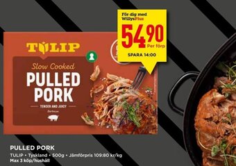 Willys PULLED PORK TULIP erbjuda
