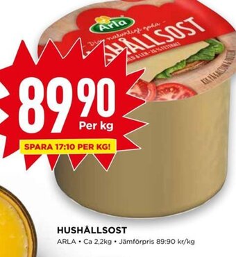 Willys HUSHÅLLSOST Arla erbjuda