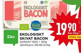 Willys EKOLOGISKT SKIVAT BACON erbjuda