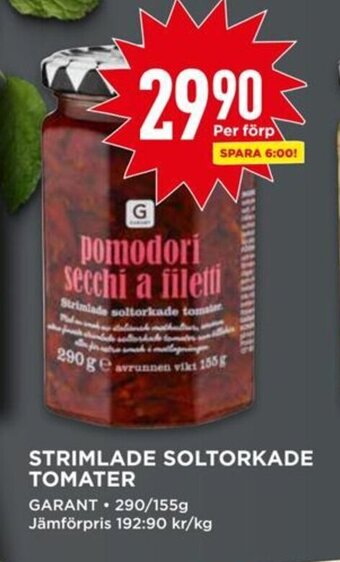 Willys STRIMLADE SOLTORKADE TOMATER erbjuda
