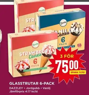 Willys GLASSTRUTAR 6-PACK erbjuda