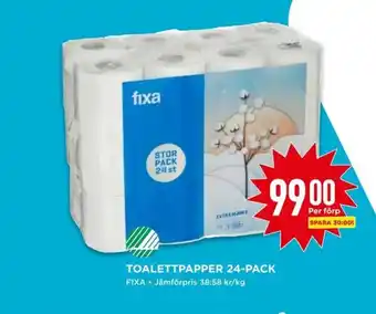 Willys TOALETTPAPPER 24-PACK FIXA erbjuda