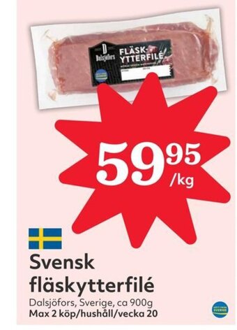 Hemköp Svensk fläskytterfilé erbjuda