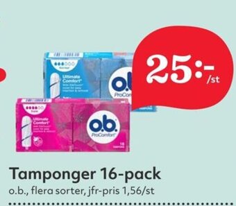 Hemköp Tamponger 16-pack erbjuda