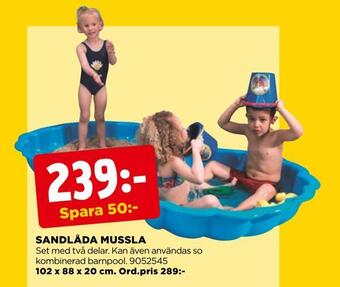Jem&Fix Sandlåda mussla erbjuda