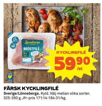 Coop Konsum Färsk kycklingfilé erbjuda
