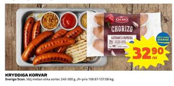 Coop Konsum Kryddiga korvar erbjuda