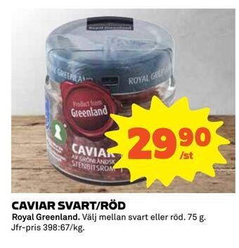 Coop Daglivs Caviar svart/röd erbjuda