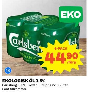 Coop Daglivs Ekologisk öl 3,5% erbjuda