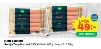 Coop Daglivs Grillkorv erbjuda