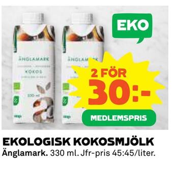 Coop Daglivs Ekologisk kokosmjölk erbjuda