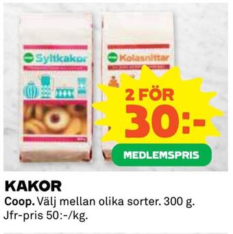 Coop Daglivs Kakor erbjuda